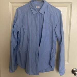Blue button down long sleeve shirt size medium